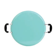 Oster 111892.01 Cocina Zadora 14" Carbon Steel Comal Pan with Bakelite Handles - Teal
