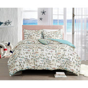 ESCA Surf Twin Size Comforter Set (4 Piece) - Multicolor