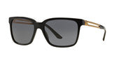 Versace Men's VE4307GB187 Square Non-Polarized Sunglasses- Black/Gold