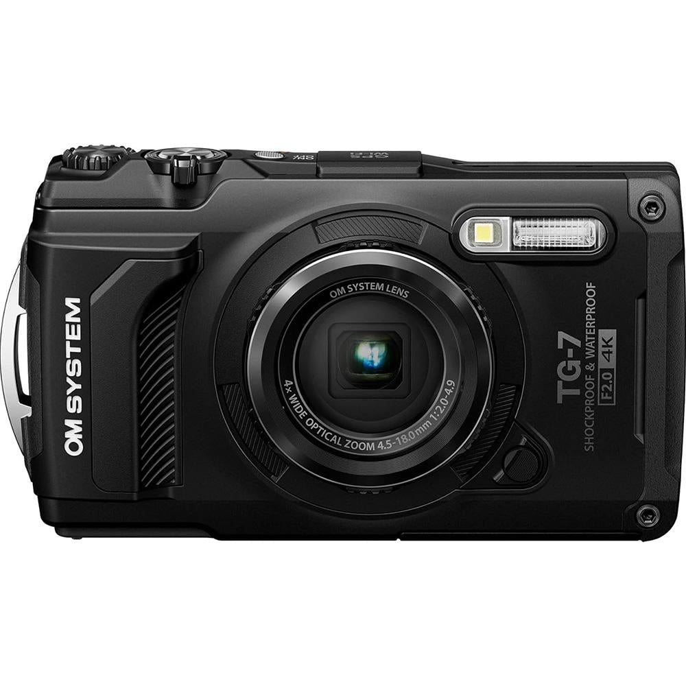OM Digital Solutions Tough TG-7 12MP 4K 2160p Underwater Digital Camera, Black (V110030BU000)