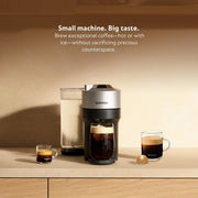 Nespresso Vertuo Pop+ Deluxe Espresso Machine (Titan): 5 Cup Sizes, Compact, 30s Heat Up