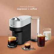 Nespresso Vertuo Pop+ Deluxe Espresso Machine (Titan): 5 Cup Sizes, Compact, 30s Heat Up