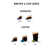 Nespresso Vertuo Pop+ Deluxe Espresso Machine (Titan): 5 Cup Sizes, Compact, 30s Heat Up