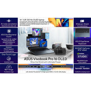 Asus 16" Vivo Book Pro 16 OLED Laptop in Quiet Blue - K6602VV-ES94