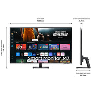 Samsung 43" Smart Monitor M7 (M70D) 4K UHD with Streaming TV  + 2 Year Protection Pack