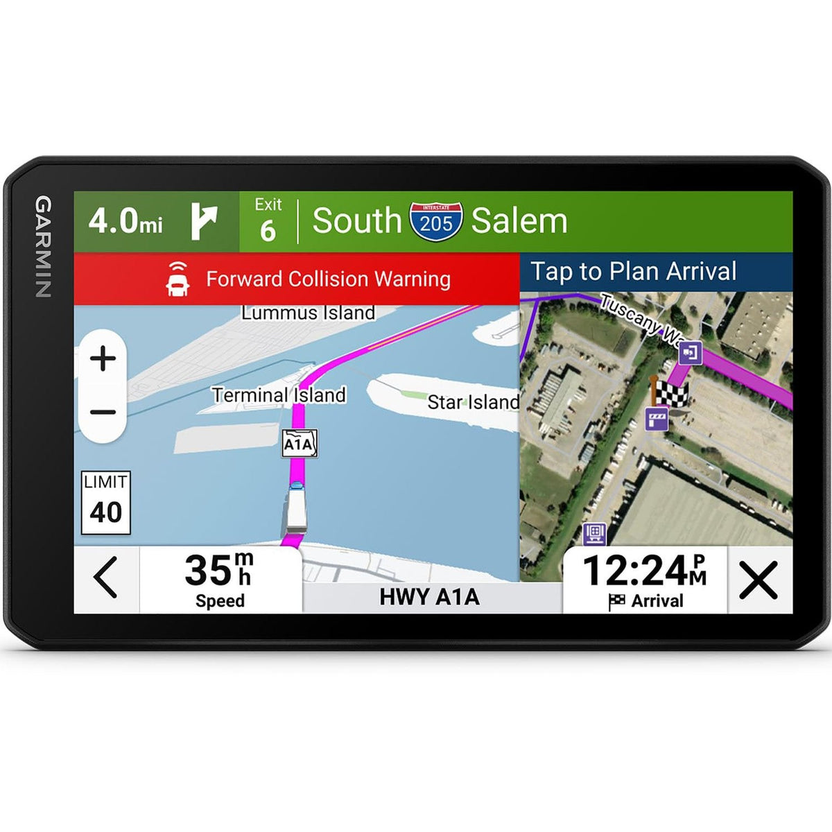 Garmin dezlcam OTR725 7" GPS Truck Navigator /w Built-in 1080P HD Dash Cam