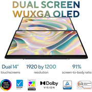 Asus 14" Zenbook Duo Multi-Touch Notebook in Inkwell Gray - UX8406MA-DS76T