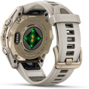Garmin Fenix 8 43 mm, AMOLED, Sapphire, Soft Gold with Fog Gray Sandstone Silicone Band