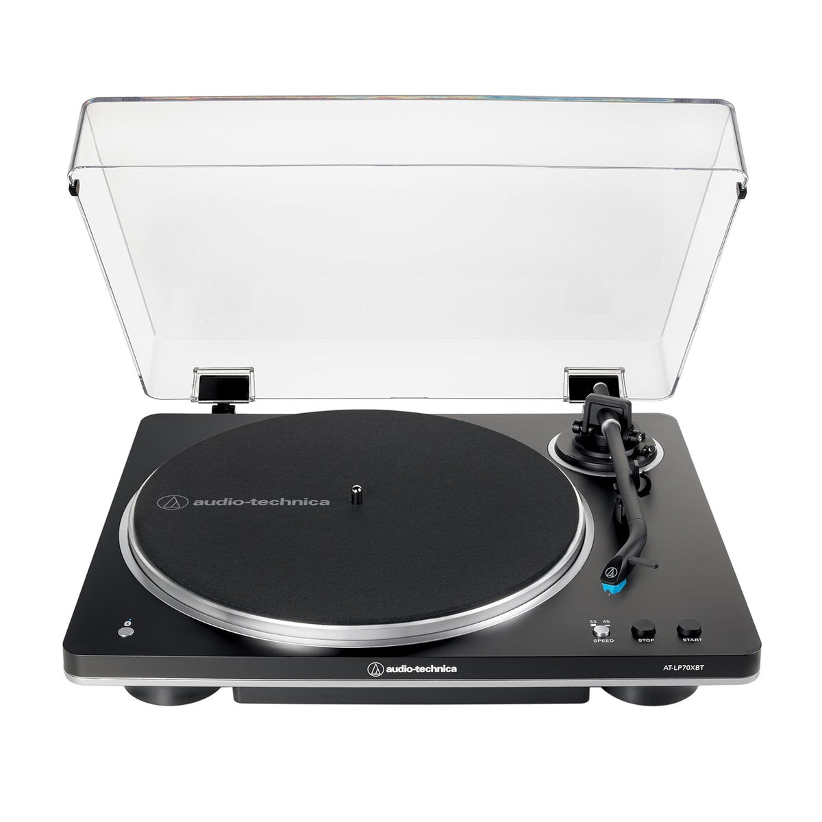 Audio-Technica AT-LP70XBT Fully Automatic Wireless Belt-Drive Turntable, Black/Silver