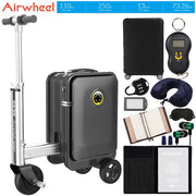 Airwheel SE3S Smart Rideable Suitcase Electric Luggage Scooter + Deco Accessory Kit
