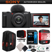 Sony ZV-1F Vlog Camera 4K Video Content Creator Black + Extended Warranty Kit Bundle