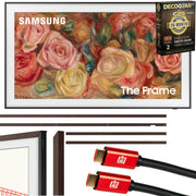 Samsung 65" The Frame QLED 4K Smart TV (2024) + Bezel Modern Brown & 26 Month Protection