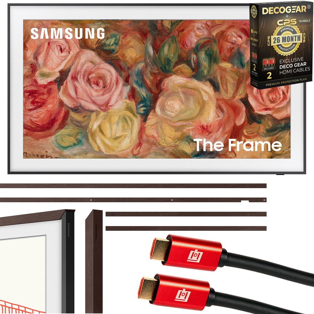 Samsung 65" The Frame QLED 4K Smart TV (2024) + Bezel Modern Brown & 26 Month Protection