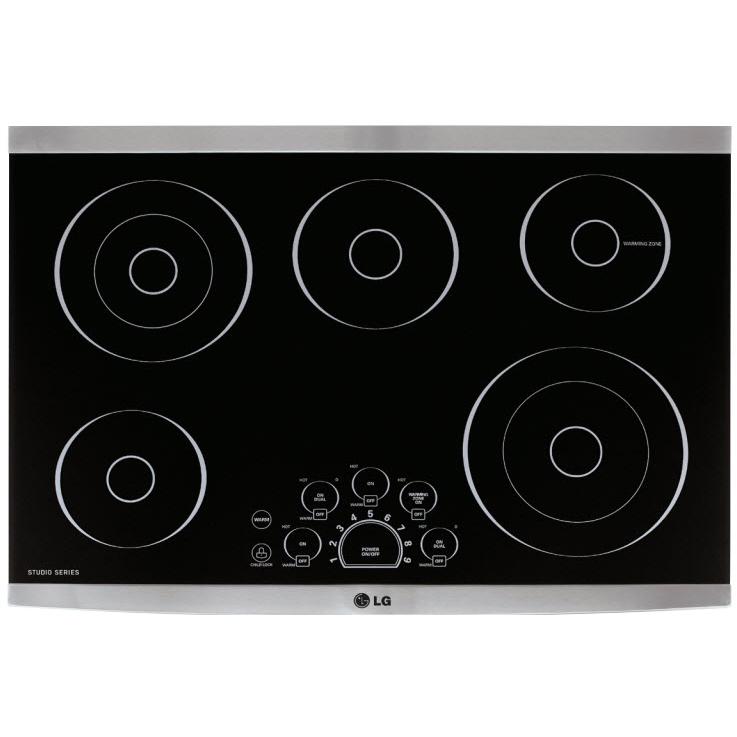 LG STUDIO Studio 30-inch Built-In Electric Cooktop with SmoothTouch™ Controls LSCE305ST