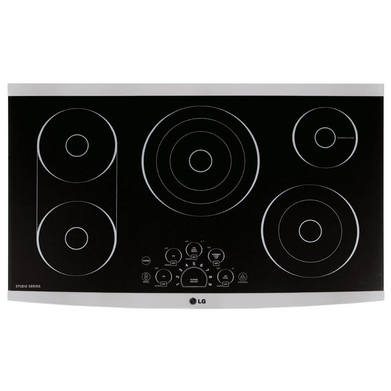 LG STUDIO 36-inch Built-In Electric Cooktop with SmoothTouch™ Controls LSCE365ST
