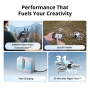 DJI Flip Fly More Combo with RC 2 Screen Remote Controller, Drone with 4K UHD Camera