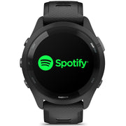 Garmin Forerunner 265 GPS Smartwatch, Black/Powder Gray w/ Garmin HRM 200 (M-XL) Bundle