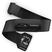 Garmin Forerunner 265 GPS Smartwatch, Black/Powder Gray w/ Garmin HRM 200 (M-XL) Bundle