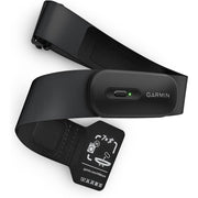 Garmin Forerunner 265 GPS Smartwatch, Black/Powder Gray w/ Garmin HRM 200 (M-XL) Bundle