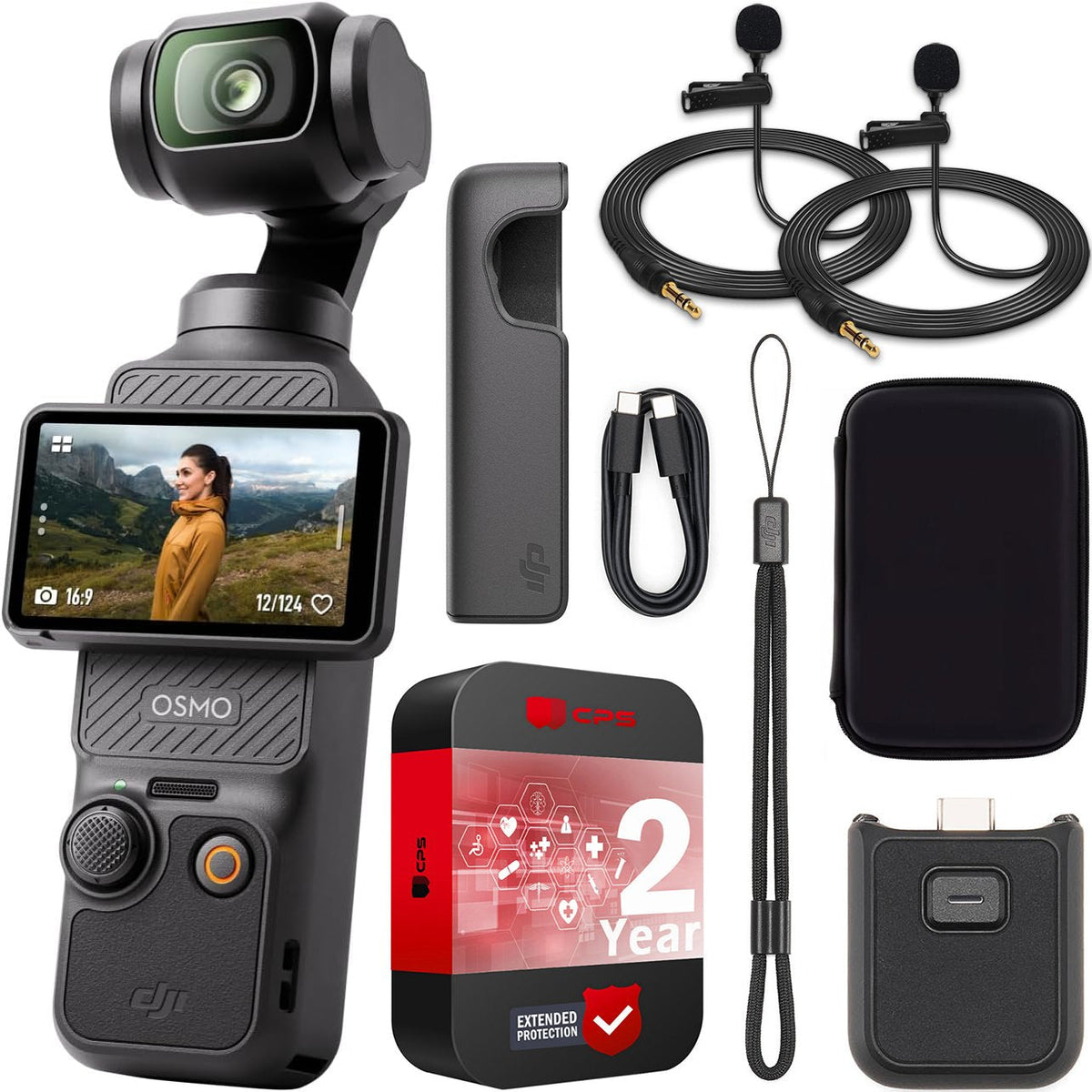 DJI Osmo Pocket 3 4K/120fps Gimbal Camera 3-Axis Stabilized + Accessory Bundle