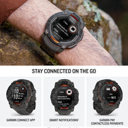 Garmin Instinct 3 50 mm GPS Smartwatch Solar with Light + 2 Yr Warranty Bundle
