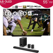 LG 55 Inch Class OLED evo C4 Series Smart TV 4K Processor 2024 with LG Soundbar