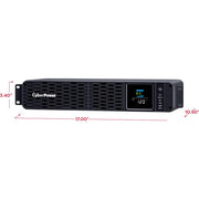 CyberPower 1500VA/1000W PFC Sinewave UPS System in Black- CP1500PFCRM2U