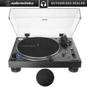 Audio-Technica AT-LP140XP Direct-Drive Professional DJ Turntable - (Black) with Rubber Mat
