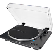 Audio-Technica AT-LP70X-BG Fully Automatic Belt-Drive Turntable Black/Silver +Mat +Cleaning Kit