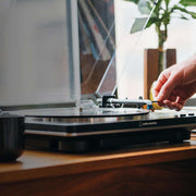 Audio-Technica AT-LP70X-BG Fully Automatic Belt-Drive Turntable Black/Silver +Mat +Cleaning Kit