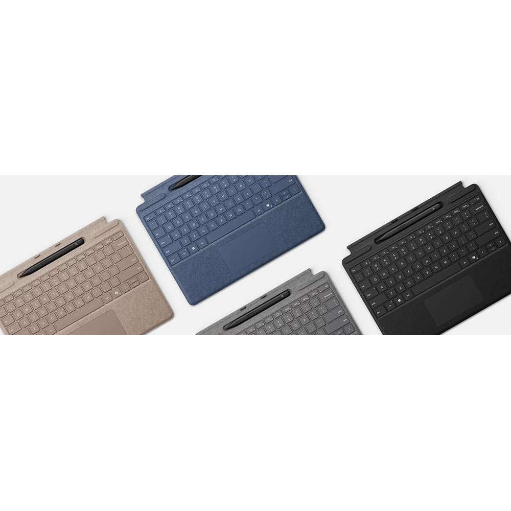 Microsoft Surface Pro Copilot+ PC Keyboard Cover with Slim Pen 2 Bundle, Platinum