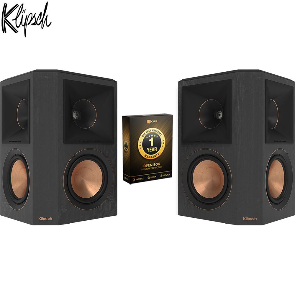 Klipsch Speaker Superior Surround Sound Ebony Pair Open Box with 1 Year Warranty