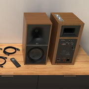 Klipsch The Sevens 6.5" Speakers Bluetooth Walnut Pair Open Box + 1 Yr Warranty