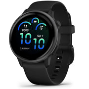 Garmin VIVOACTIVE 6 Health and Fitness GPS Smartwatch, Black with Silicone Band