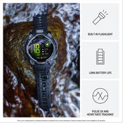 Garmin Instinct 3 - 45 mm GPS Smartwatch AMOLED Black with Charging Dock Bundle