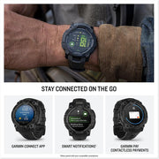 Garmin Instinct 3 - 45 mm GPS Smartwatch AMOLED Black with Charging Dock Bundle