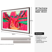 Samsung 85" The Frame Customizable Bezel, Modern Brown - VG-SCFF85BWBZA (2025)