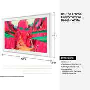Samsung 85" The Frame Customizable Bezel, Modern White - VG-SCFF85WTBZA (2025)