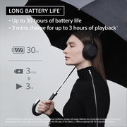 Sony Best Wireless Noise Canceling Headphones Platinum Silver with Wood Stand