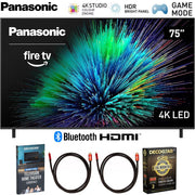 Panasonic 75 inch LED 4K Ultra HD Smart Fire TV with Extended Protection Bundle