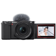 Sony Alpha ZV-E10 Mirrorless Vlog Camera with 16-50mm f/3.5-5.6 II Lens (Black)