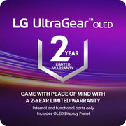 LG 45 Inch UltraGear OLED WQHD 240Hz 0.03ms G-Sync Curved Gaming Monitor