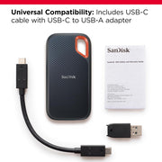 Sandisk 8 TB Extreme Portable SSD External Solid State Drive Black - SDSSDE61-8T00-G25