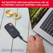 Sandisk 8 TB Extreme Portable SSD External Solid State Drive Black - SDSSDE61-8T00-G25