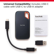 Sandisk 2 TB Extreme Portable SSD External Solid State Drive Black - SDSSDE61-2T00-G25