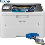 Brother Laser Printer with Standard-Yield Toner 4 Pack C/M/Y/BK