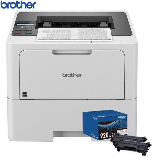 Brother Business Monochrome Laser Printer with Large Paper Capacity +Toner 2Pack