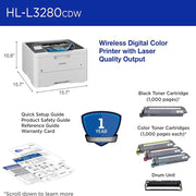 Brother Laser Printer with Standard-Yield Toner 4 Pack C/M/Y/BK