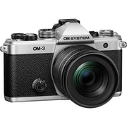 OM SYSTEM Olympus OM-3 Digital Camera, M.ZUIKO 12-45mm Lens, Silver (V210051SW000)