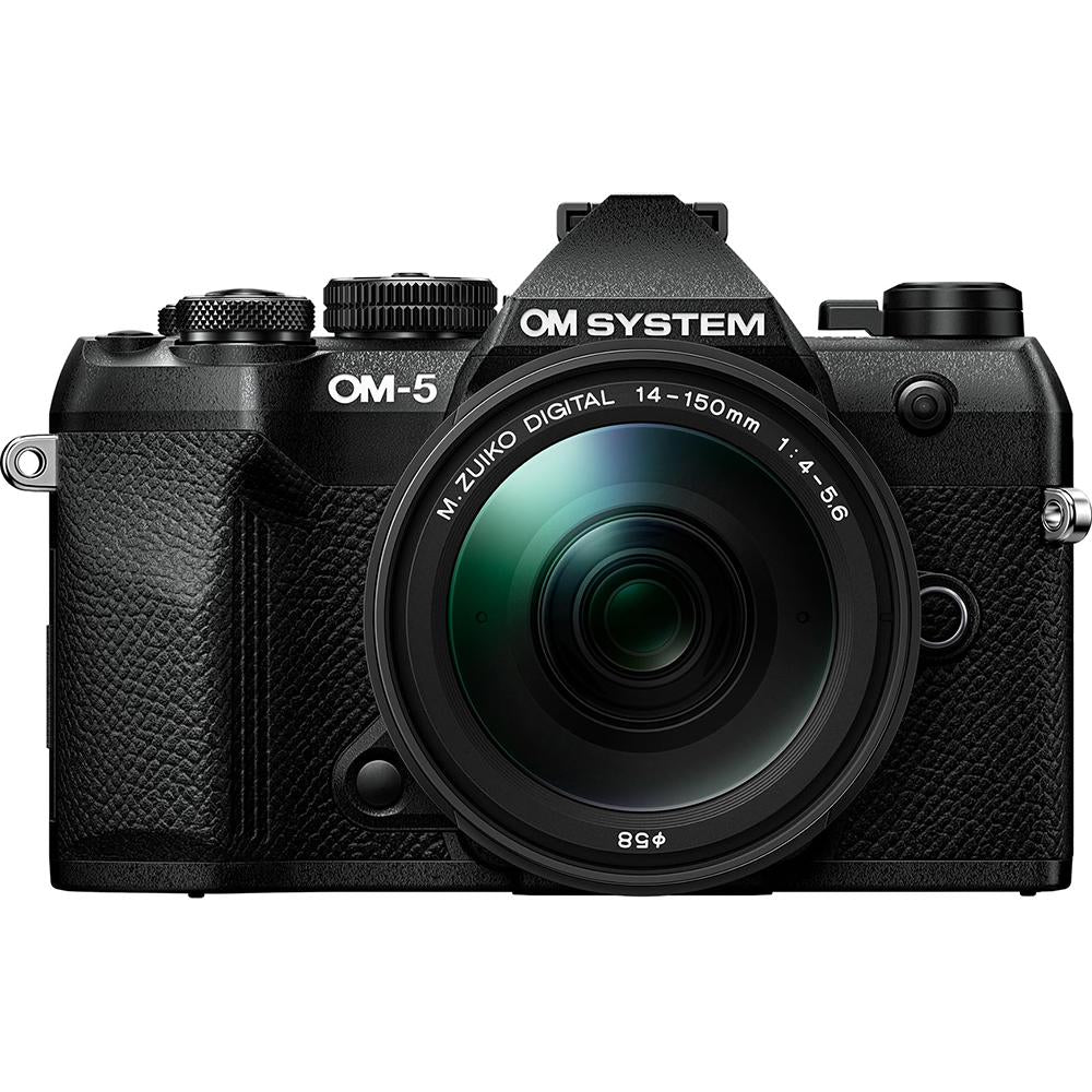 OM SYSTEM Olympus OM-5 Mark II Camera, M.ZUIKO 14-150mm Lens, Black (V210072BU000)